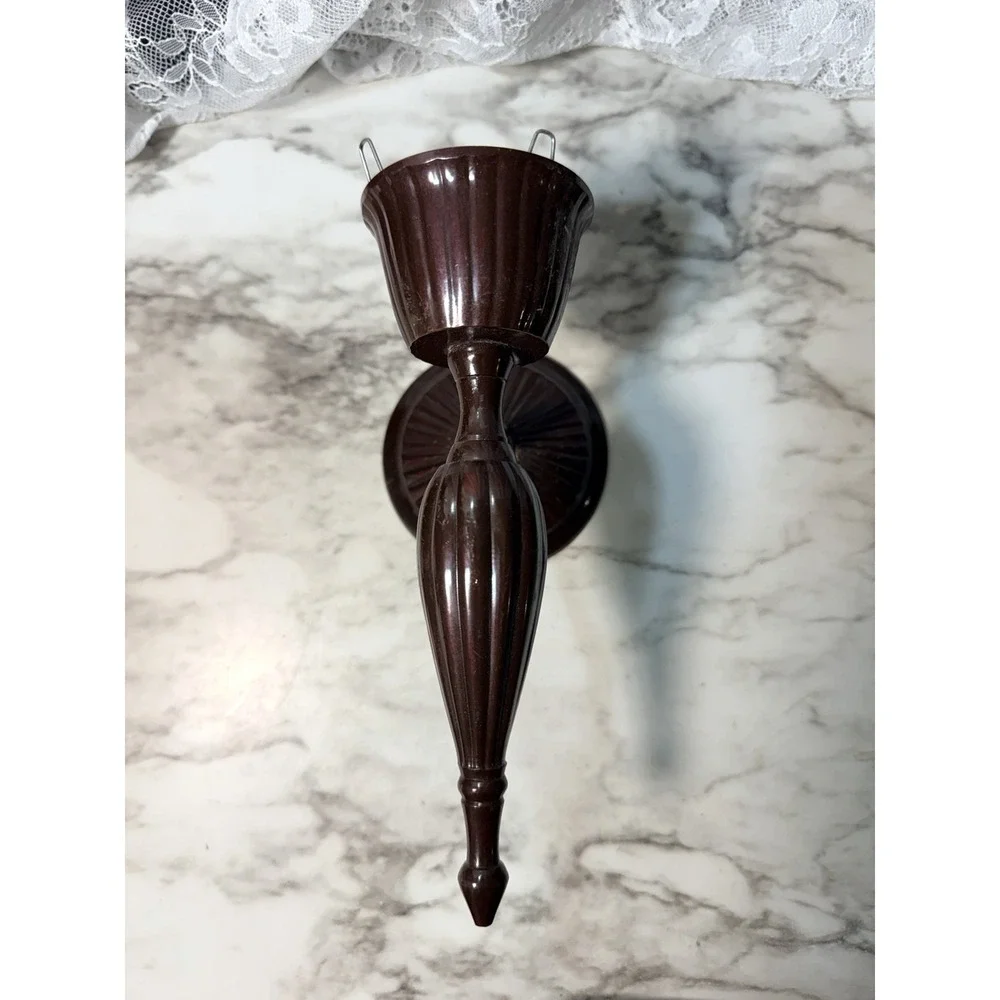 Candle Wall Sconce Mohogany Color‎ 7